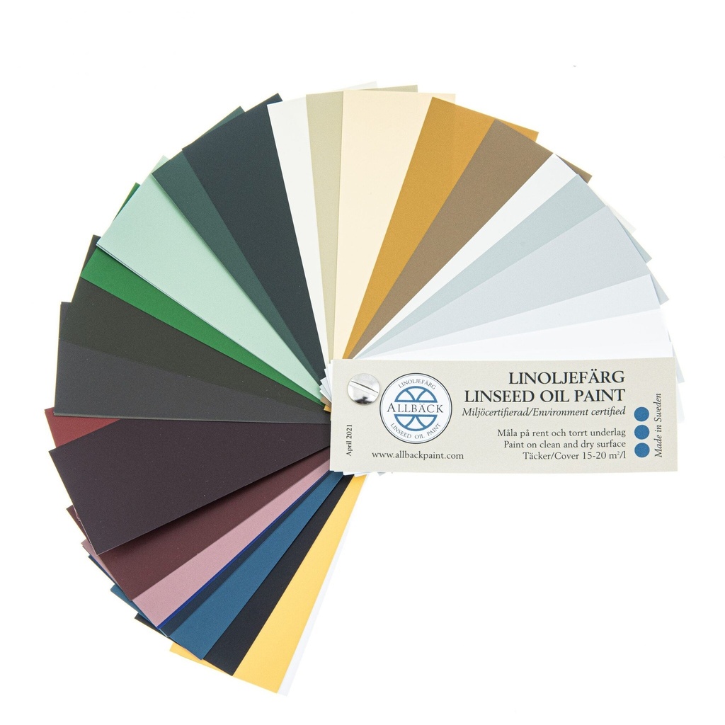 Allbäck Kleurenwaaier Lijnolieverf | 40 kleuren